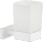 88060-F Стакан стекло "настенный" (БЕЛЫЙ) GANZER (20/1шт)