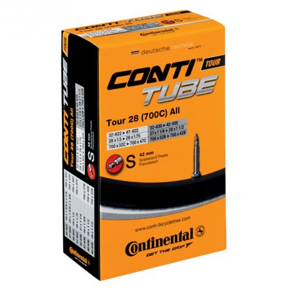 Камера 28"/700x32-47 спорт 42мм 02-0182031 32-47/622-642 S42 TOUR 28 all CONTINENTAL