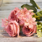 Цветы искусственные "Роза" букет 30см 149NA-42 микс