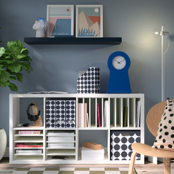 IKEA KALLAX  (ИКЕА КАЛЛАКС)  -  Вставка с 4 полками, белая, 33x33 см