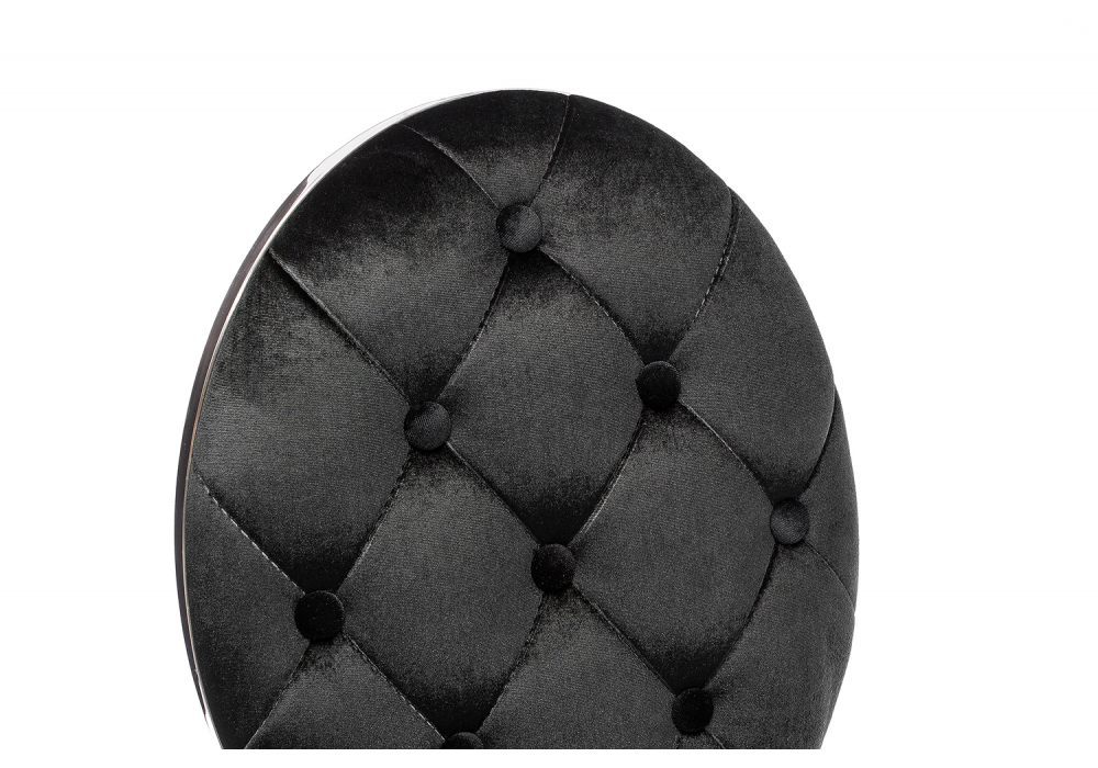 Стул на металлокаркасе Woodville Odda черный, ножки хром