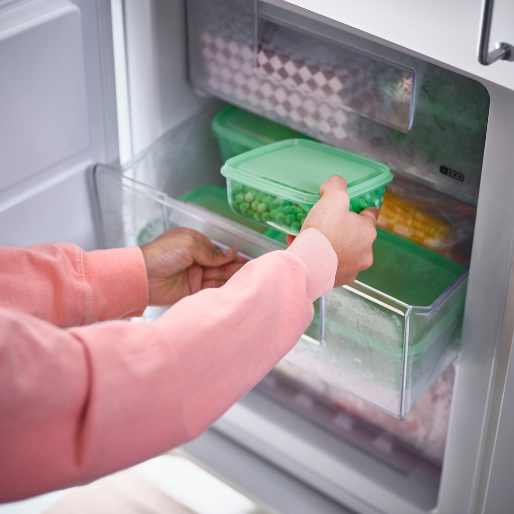 IKEA PRUTA  (ИКЕА ПРУТА)  -  Контейнер для продуктов с крышкой, 17 штук, зеленый