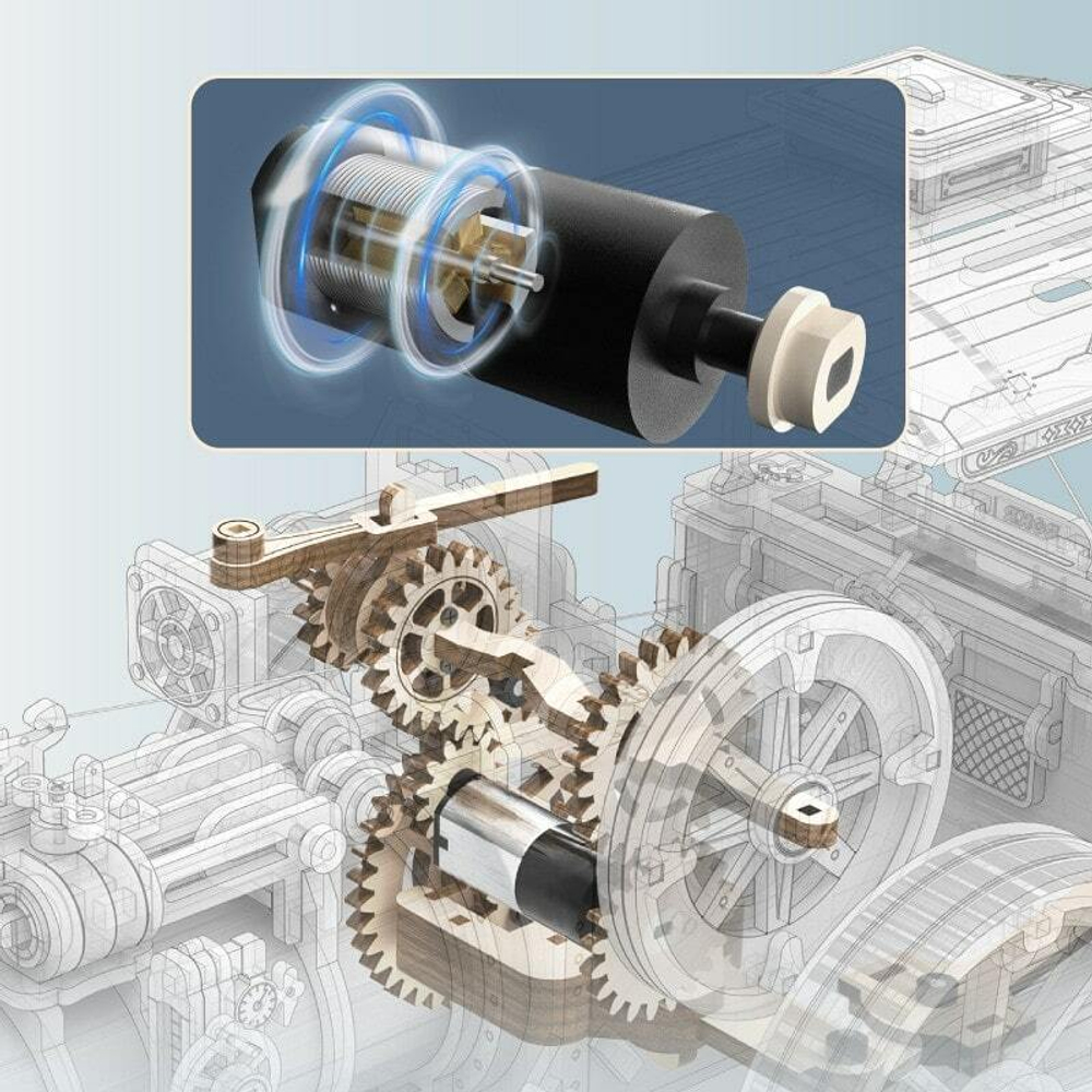Сборный автомобиль на паровом двигателе от RORK и Robotime, купить в магазине, ANANAZA, не дорого деревянный конструктор, механические модели, 3D пазлы, ретро автомобили