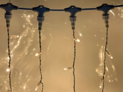 Светодиодный занавес 600 теплых белых LED ламп, 2*3 м., статика, белый провод ПВХ, Teamprof (TPF-C2*3-CW/WW)