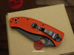 Нож Spyderco Tenacious LTW - оранж. рук., черный клинок RK-497