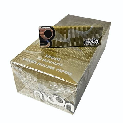 Бумага для сигарет блок "Moon" Colour Natural Green 70mm 14г/м 50л*50шт