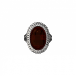 Кольцо винтажное с вишневым янтарем