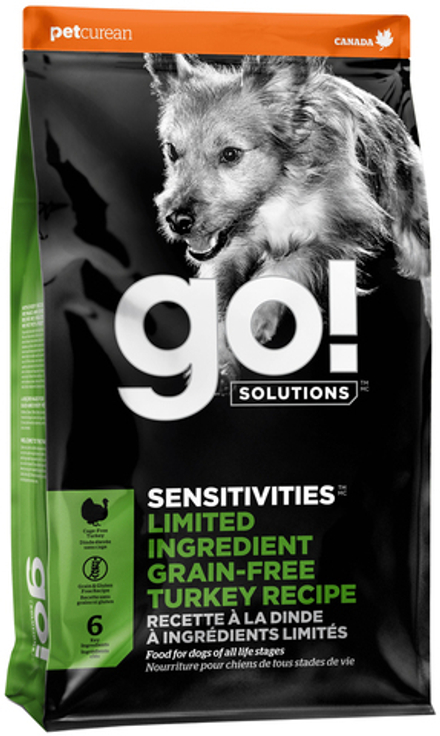 Go! 9.98кг Sensitivities Сухой корм для собак с чувствительным пищеварением Индейка