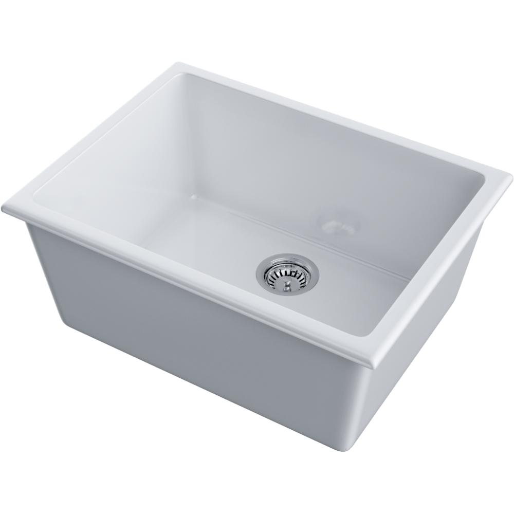 Мойка Omoikiri Okinoshima 61-U/I-WH Glossy Natceramic/белый глянцевый