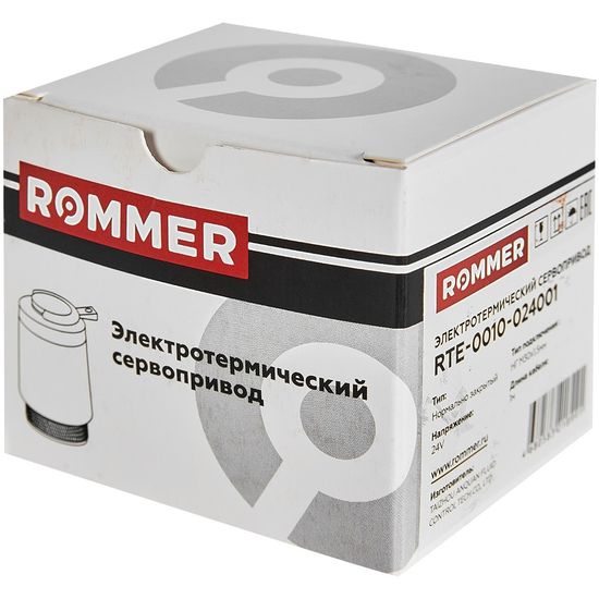Сервопривод Rommer 24 В нормально закрытый, электротермический компактный (RTE-0010-024001)