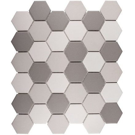 Мозаика Hexagon small Grey Mix Antislip. (JMT55221)