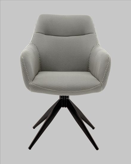 Стул обеденный, крутящийся Enid серо-зеленый ткань Sonic