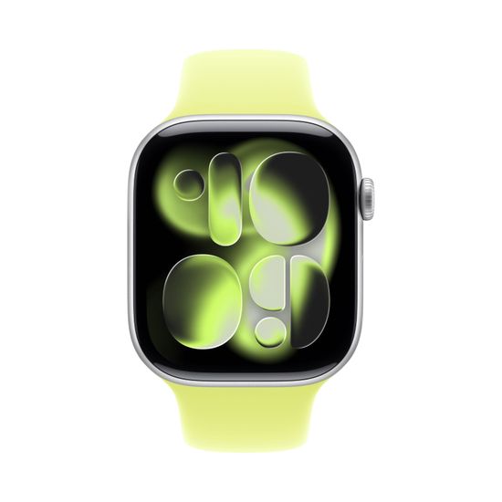 Умные часы Apple Watch Series 11 46 мм Aluminum Серебристый Sport Band Желтый Неон Silver / Neon Yellow