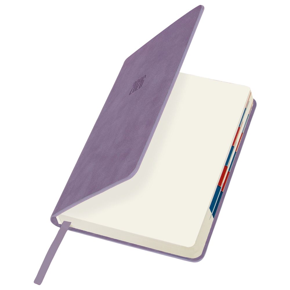 Ежедневник датированный 2026 B6 125х173 мм GALANT "Vivid" под кожу сиреневый (117412)