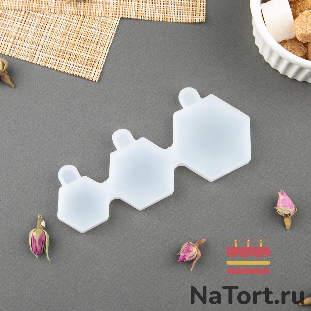 Силиконовая форма для леденцов «Мозаика 3 в 1»