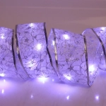 Гирлянда для дома ЛЕНТА ДЕКОРАТИВНАЯ «Волшебство» 2,0 м, 6 см, 20 ламп LED (на батарейках), Серебро (подсветка белый)