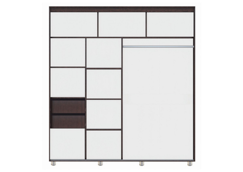 КОМФОРТ-12 ПРАЙМ 2,0м Шкаф 'Прямоугольный" Корпус - Венге