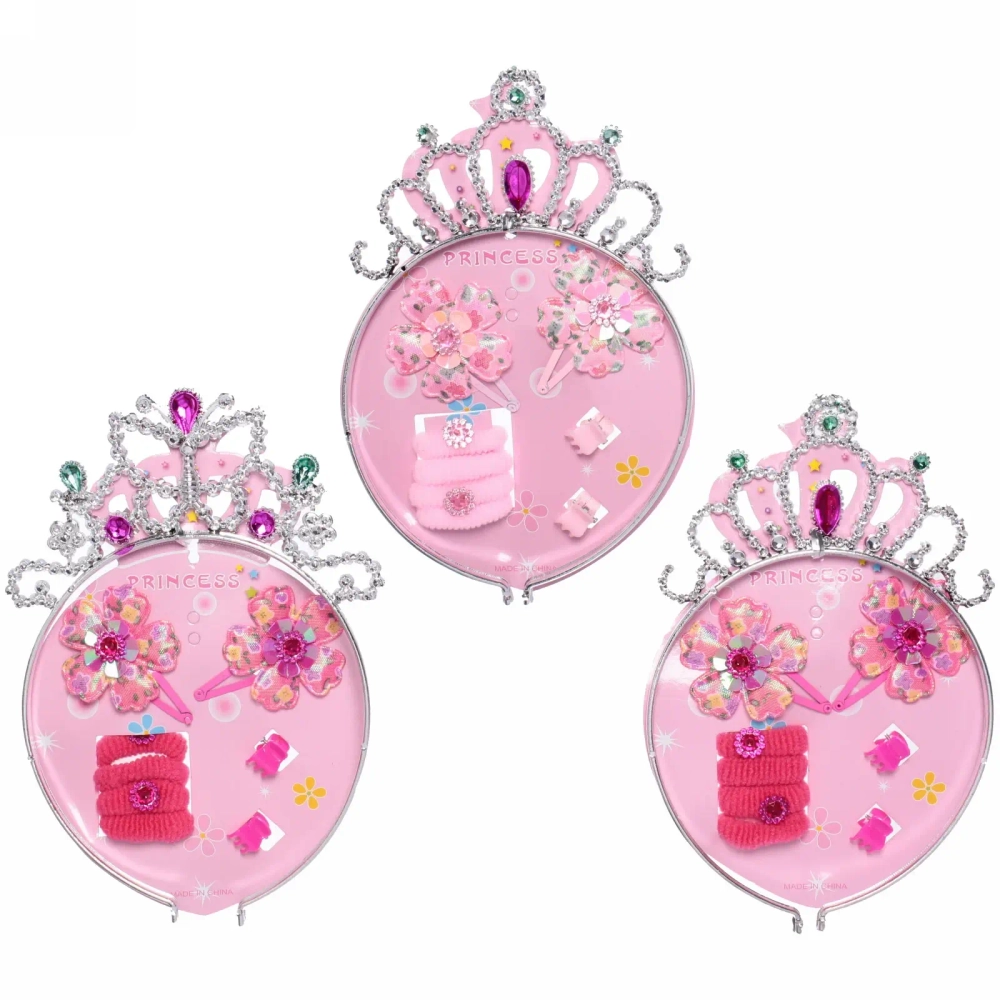 Набор аксессуаров для волос детский «The princess- Лейла», микс 3 цвета (ободок, 4 резинки, 2 заколки,2 краба), 14*22 см