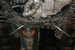 Защита картера двигателя, КПП (2 мм, сталь) для Hyundai Santa Fe 2006-2012 (V = 2.2CRDi; 2.4; 2.7) Sheriff.10.0900