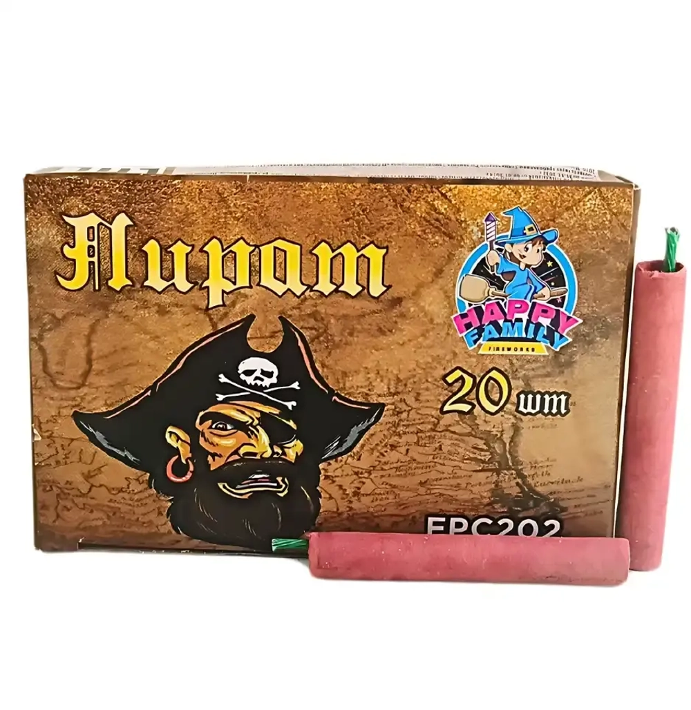 FPC202 Пират: Фитильные петарды-двадцатки от Фаворит Пиро Групп, 20 штук, Беларусь.