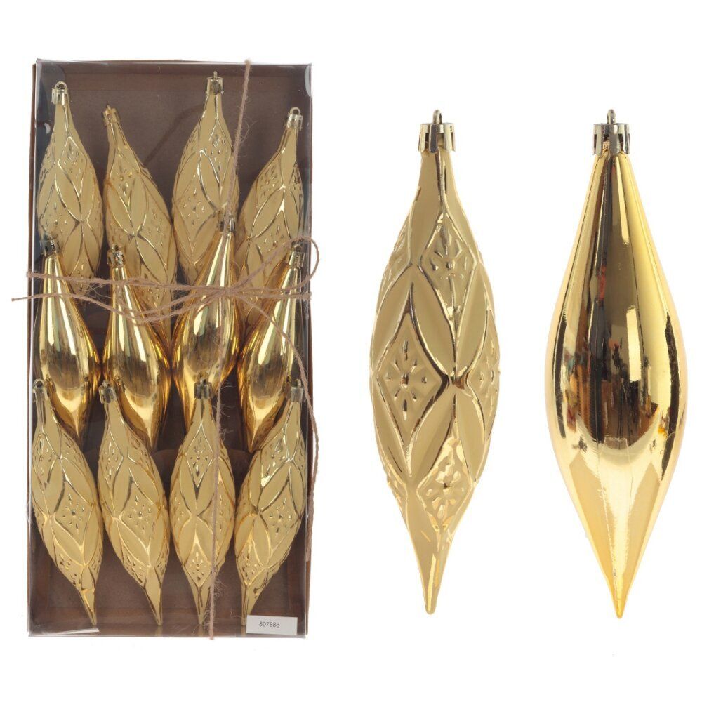 GAEM Набор из 12шт Украшение новогоднее "Капля", L4 W4 H15 см