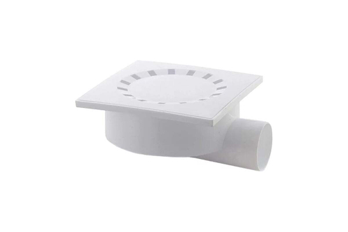 ТРАП ГОРИЗОНТС СУХ.ЗАТВОРОМ РЕШЕТКА ПЛАСТ ВК ПП 150/150Х110 БЕЛЫЙ РТП