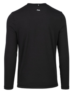 Мужская теннисная футболка теннисная Fila Longsleeve Lino T-Shirt - black