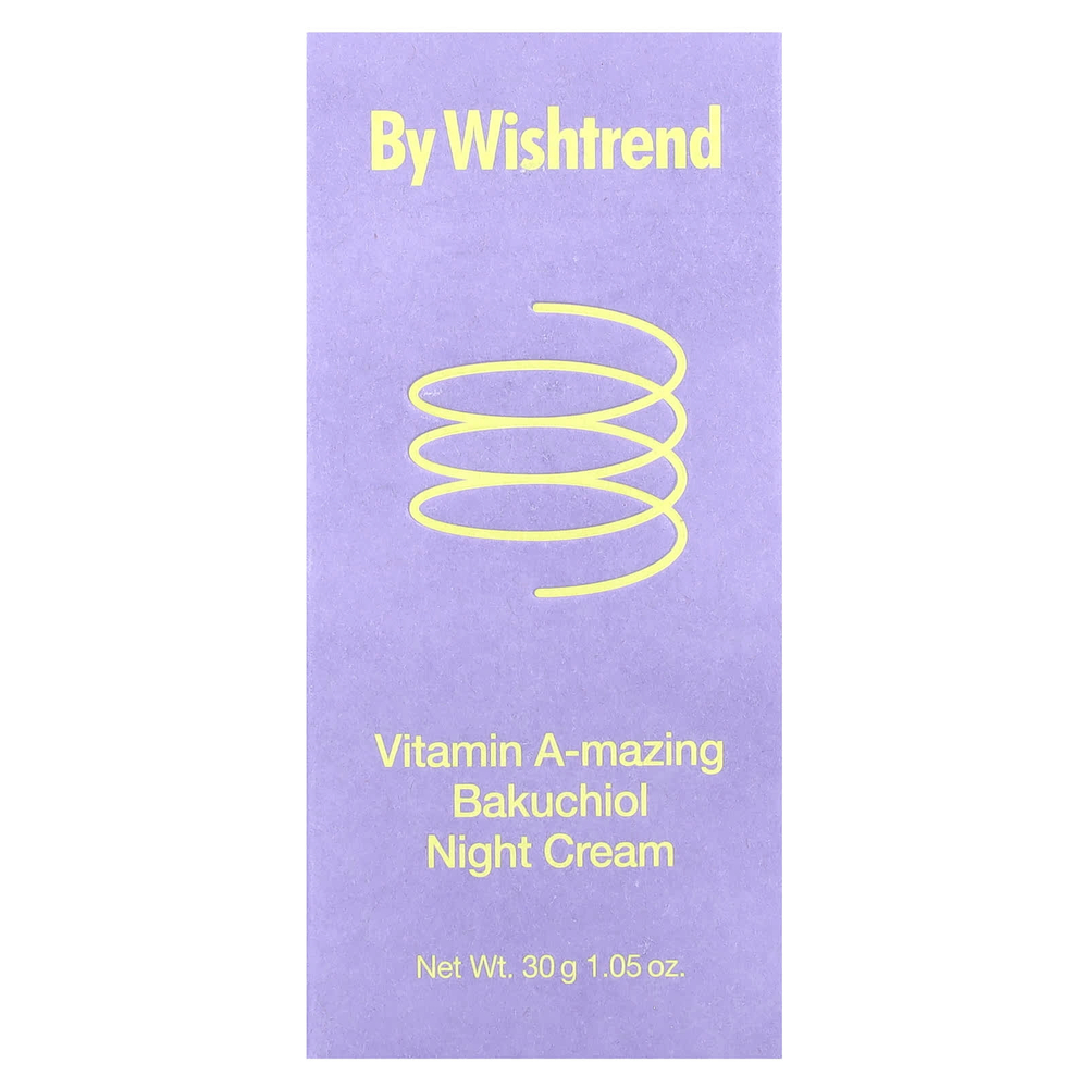 By Wishtrend, Ночной крем с витаминами A-mazing, бакучиол, 30 г (1,05 унции)