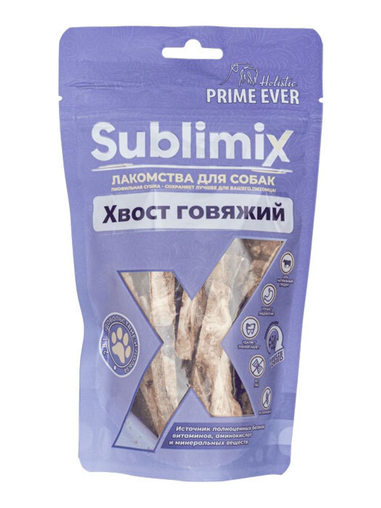 Лакомство Prime Ever Sublimix для собак хвост говяжий 100 г