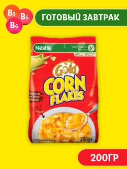 Готовый завтрак Nestle Gold Corn Flakes 200 гр