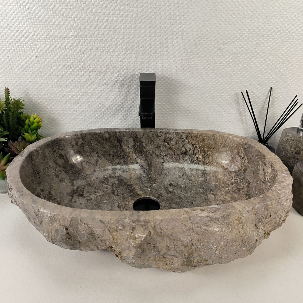 Раковина из мрамора Erozy Grey EM-65517 60*52*15 0888