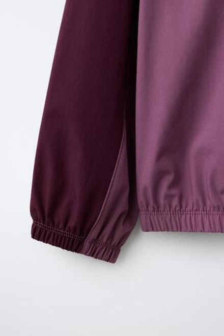 ZARA КУРТКА ИЗ ВЫСОКОТЕХНОЛОГИЧНОЙ ТКАНИ GYM, БОРДОВЫЙ