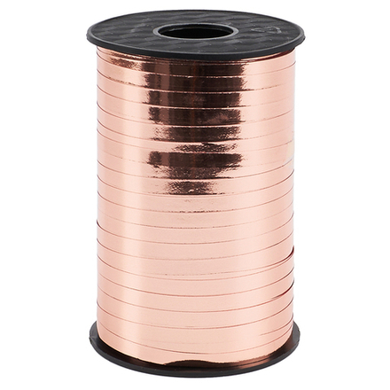 Лента для шаров розовое-золото металлик