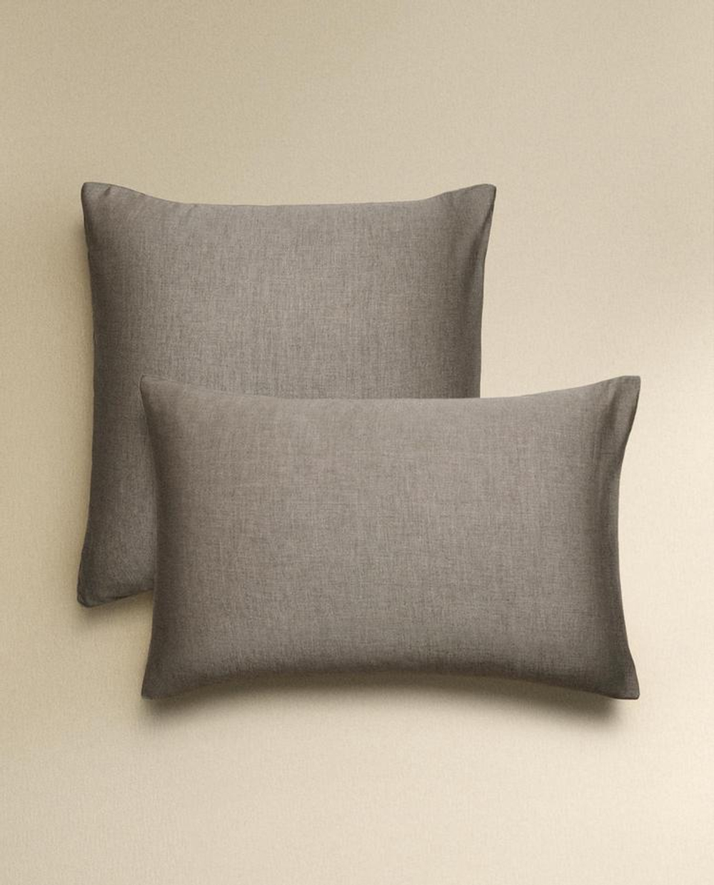 ZARA HOME ОДНОТОННАЯ НАВОЛОЧКА, СЕРЫЙ