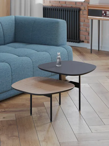 Журнальный столик Step S, дуб/черный ясень