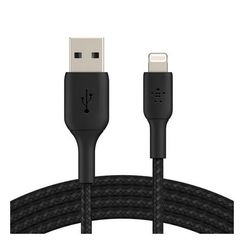Кабель Belkin BoostCharge Braided Lightning - USB-A 1 м (CAA002BT1MBK) черный