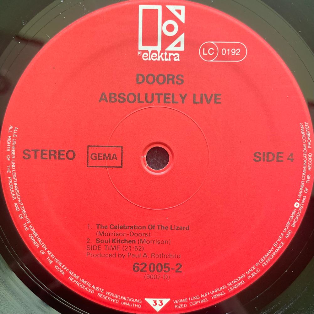 Виниловая пластинка The Doors ‎– Absolutely Live 2LP
