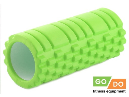 Валик ролл для фитнеса рельефный полый GO DO :JD2-33  (Салатовый)