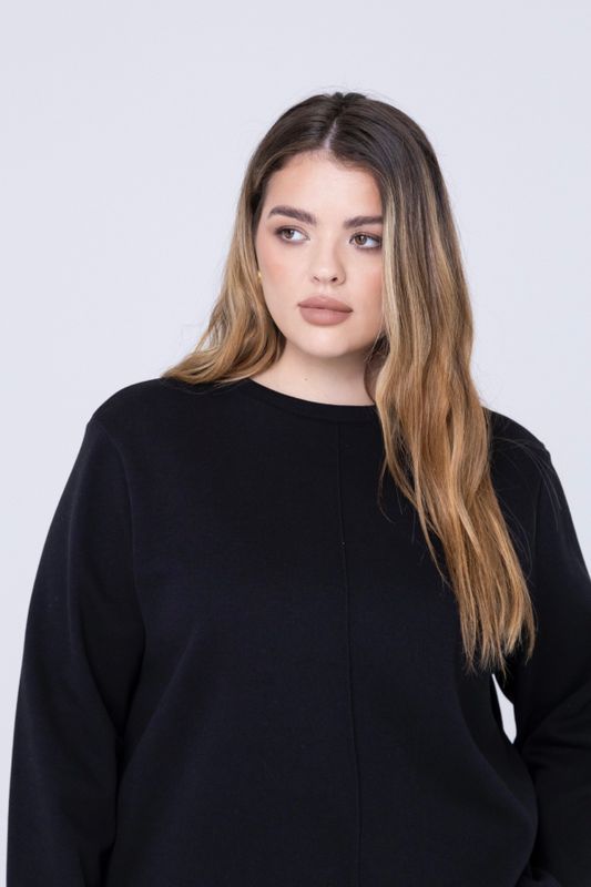 Свитшот пике, черный