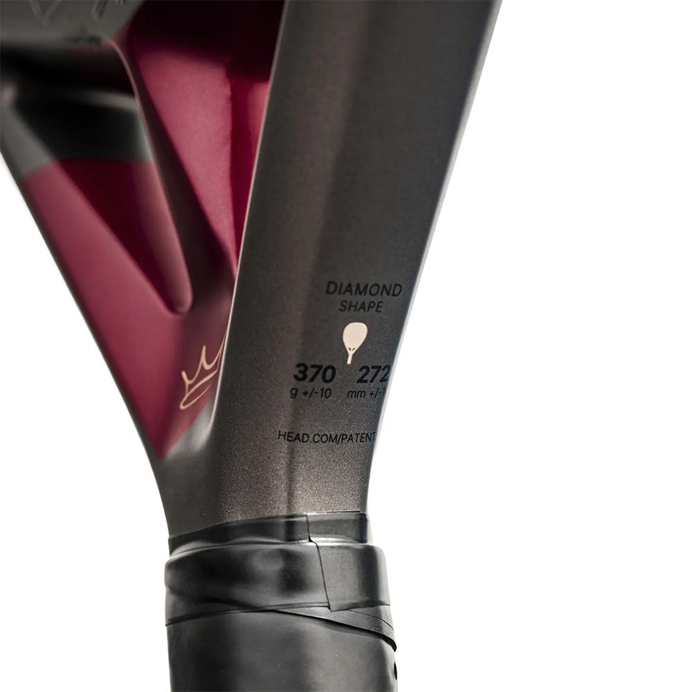 Ракетка для падела HEAD Coello Pro 2026, 225036, для профессионалов, карбон, коричнево-бордовый