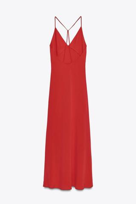 ZARA ПЛАТЬЕ-КОМБИНАЦИЯ — ZW COLLECTION, КРАСНЫЙ