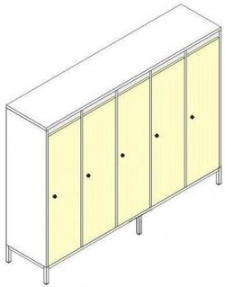 Шкафы для детской одежды на металлокаркасе ШДм-5, ЛДСП, Альтерна, г. Екатеринбург