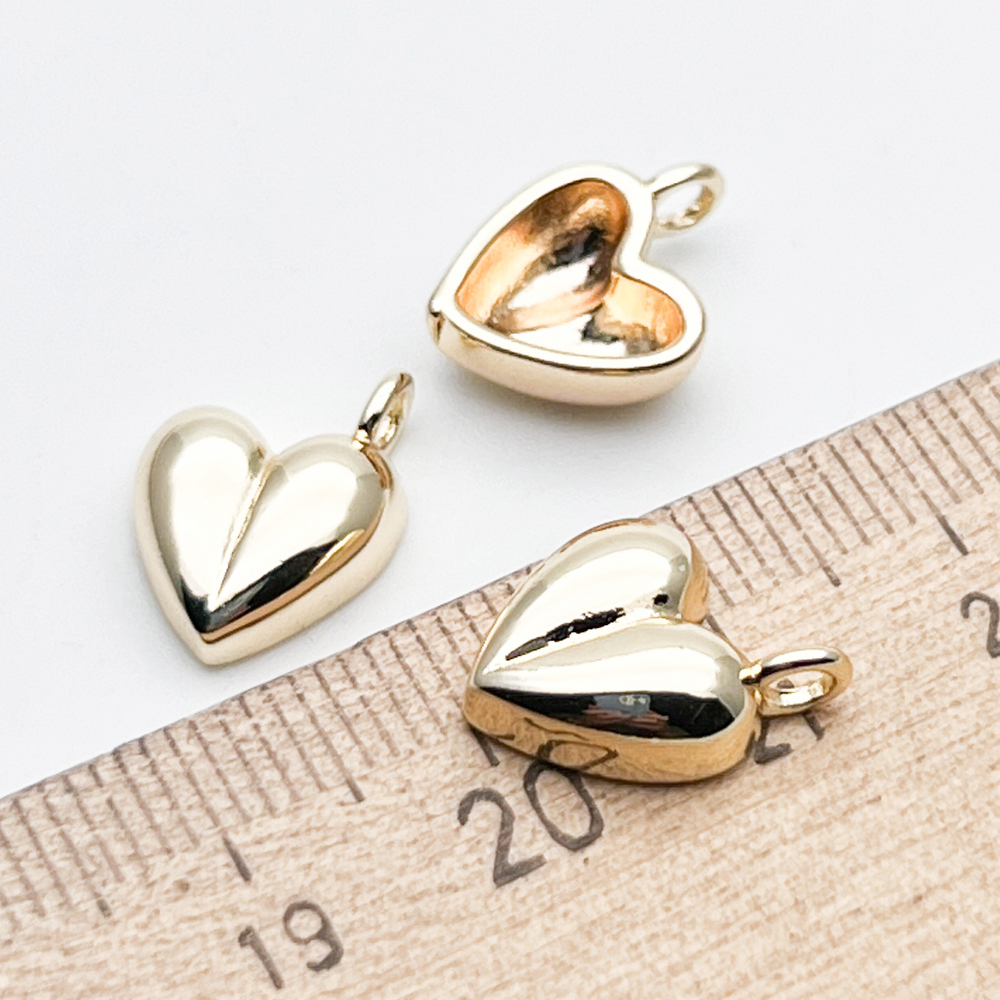 Подвеска Сердце, цвет золото, размер 14*10 мм, цена за 1 шт