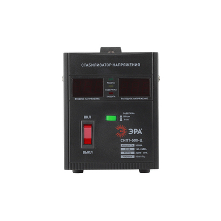СНПТ-500-Ц ЭРА Стабилизатор напряжения переносной, ц.д., 140-260В/220/В, 500ВА