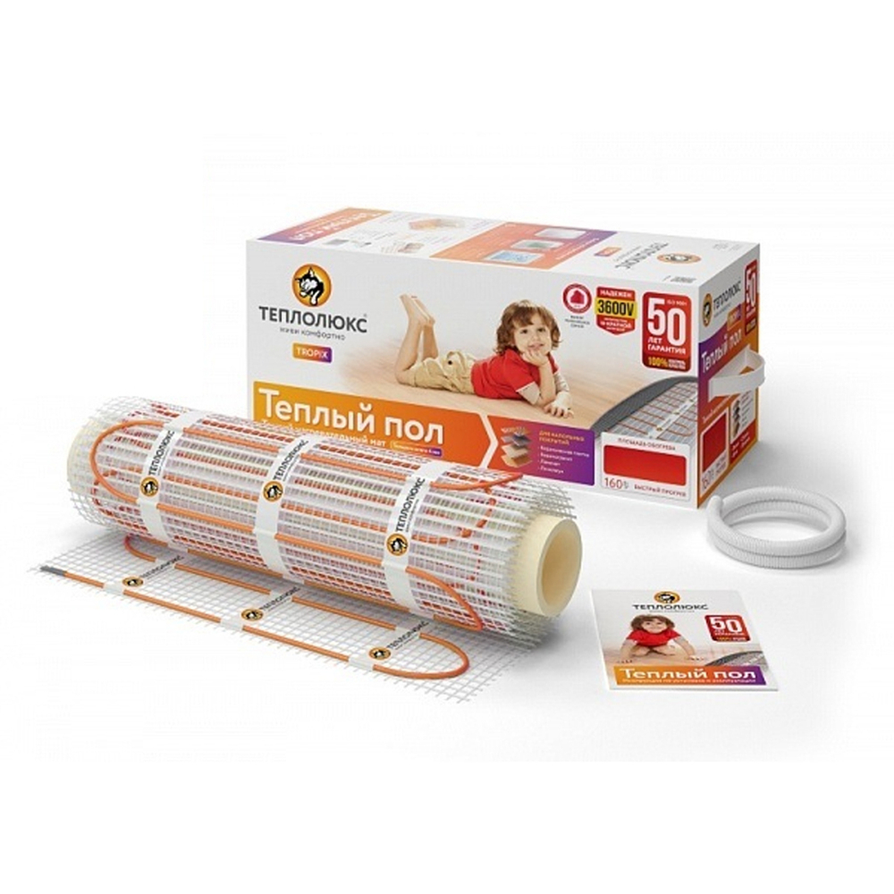 Мат нагревательный ТЕПЛОЛЮКС TROPIX МНН 1600 Вт/10,0 кв.м