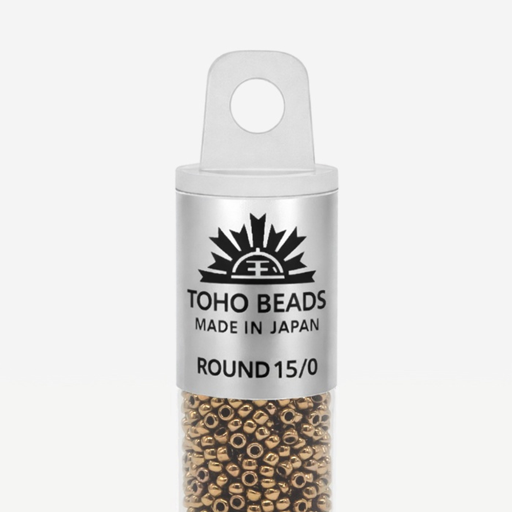 Японский бисер TOHO Round 15/0 (№223), металлизированный, непрозрачный глянцевый
