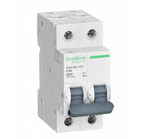 Автоматический выключатель Schneider Electric City9 Set 2P AB 50А С 4,5кА 230В