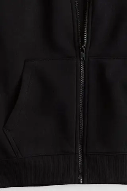 H&M Толстовка с капюшоном и застежкой-молнией, черный