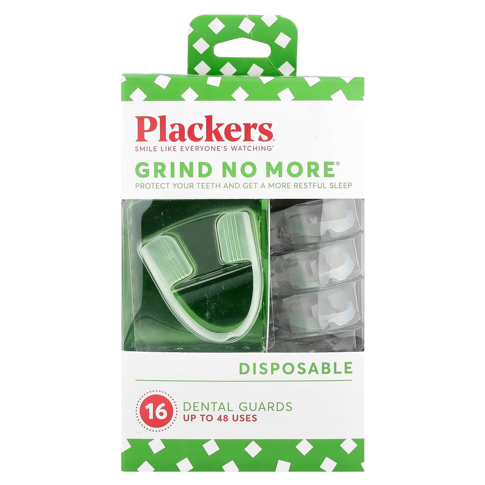 Plackers, Grind No More, одноразовые капы, 16 шт.