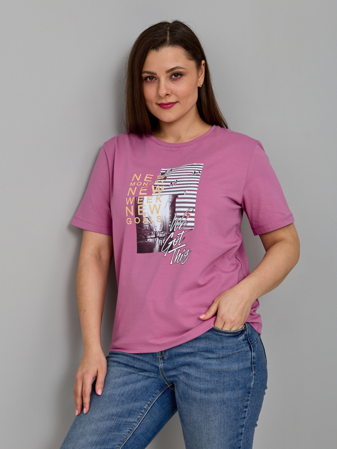 Футболка Фв-107/фуксия-город